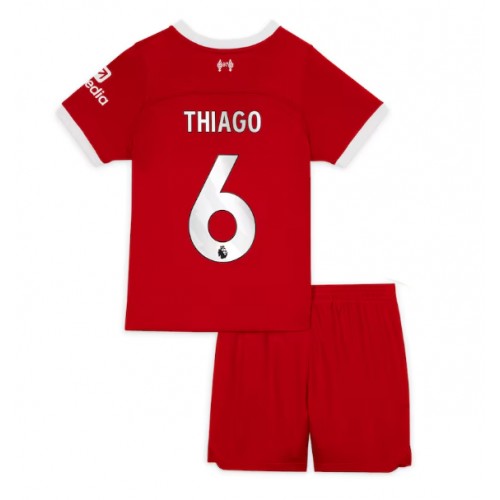 Dětský fotbalový dres Liverpool Thiago Alcantara #6 2023-24 Domácí Krátký Rukáv (+ trenýrky)